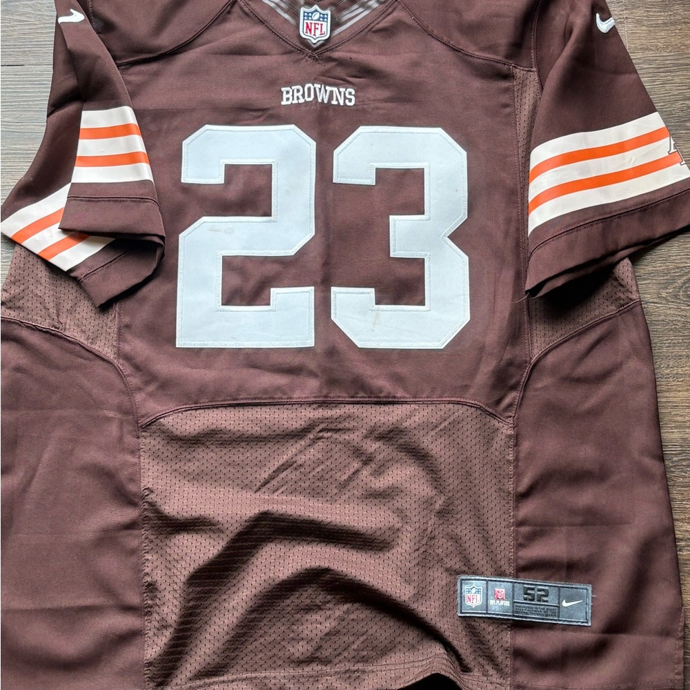 Nike Brown and Orange Football Jersey